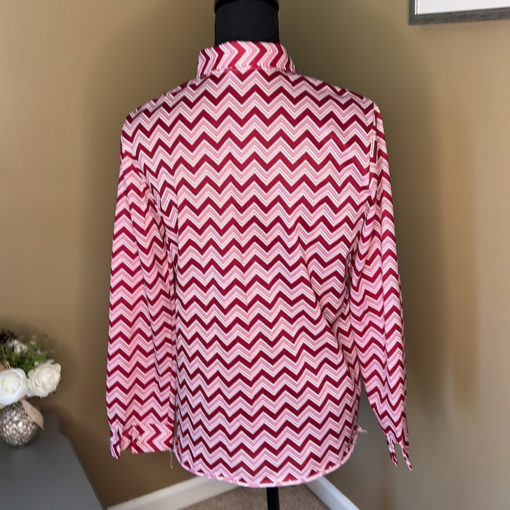 GROOVY 70’s era polyester blouse - Picture 2 of 10